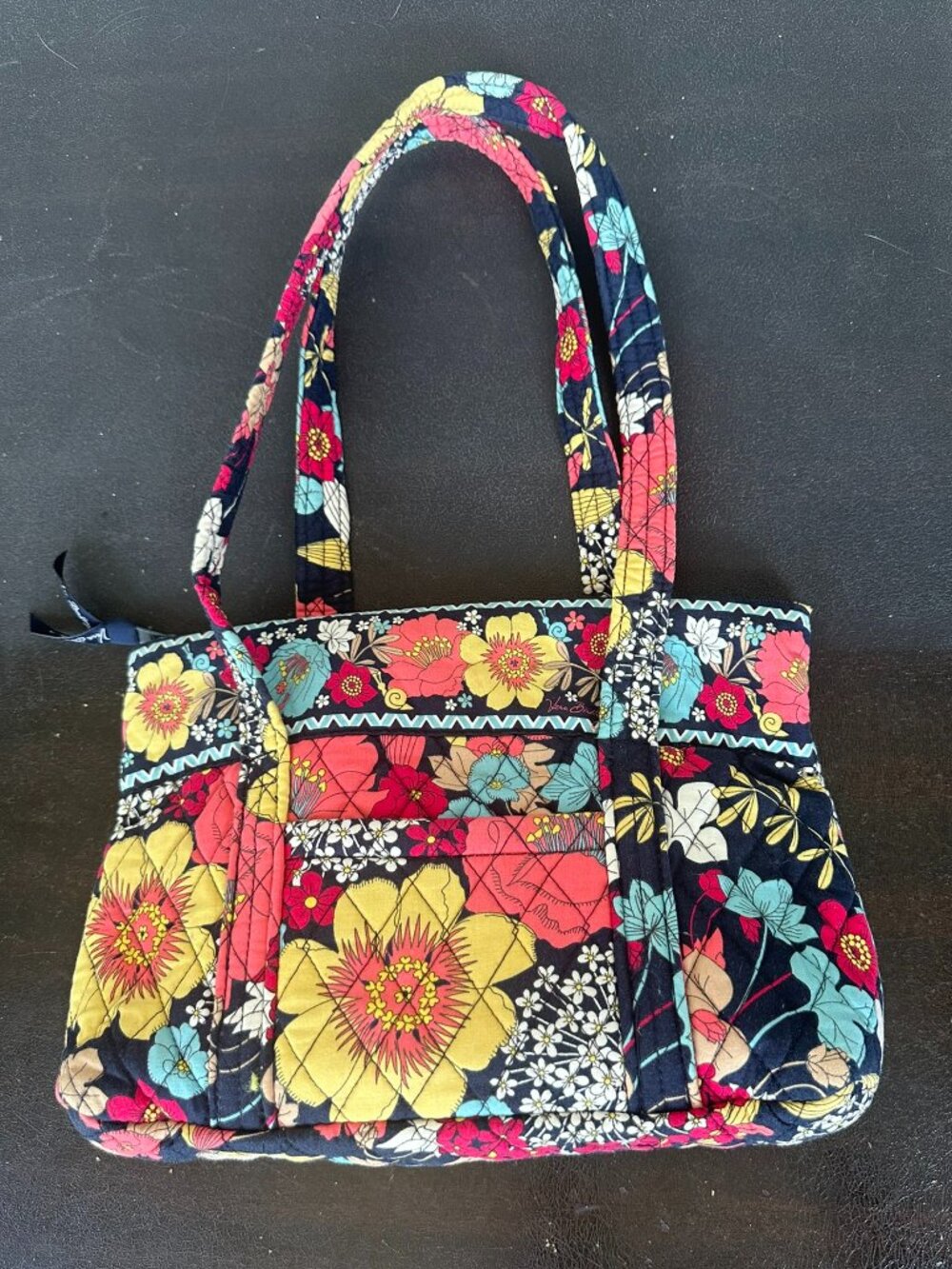 Vera Bradley Purse Top Handle Handbag Retired Happy Snails 11"x8"x3.5" Y2K 2010s